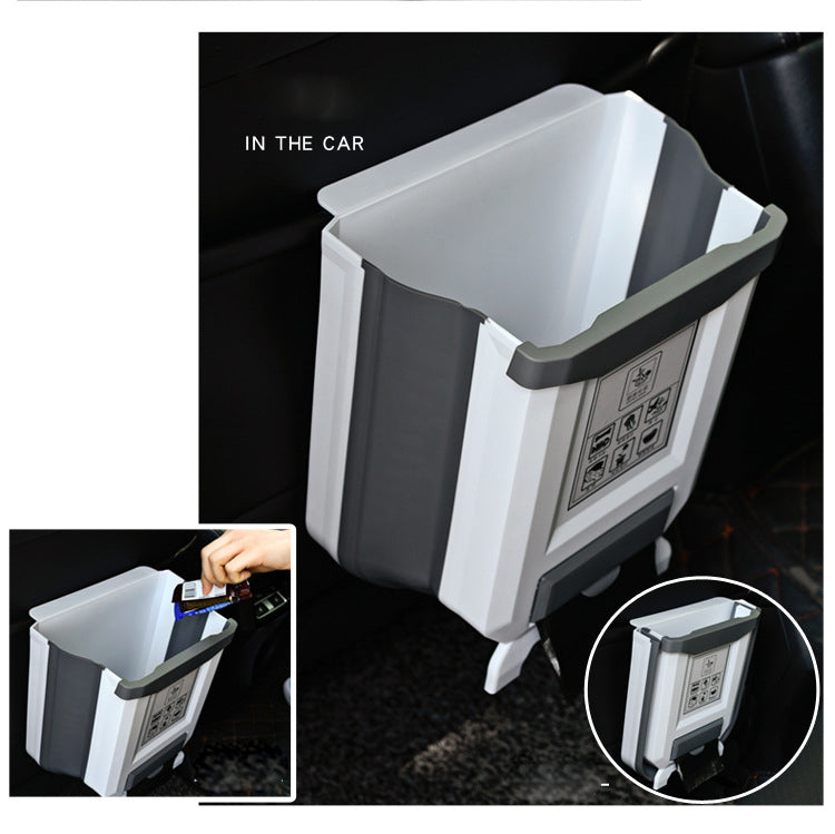 AIGUJIA Foldable Hanging Trash Can For Cabinet 